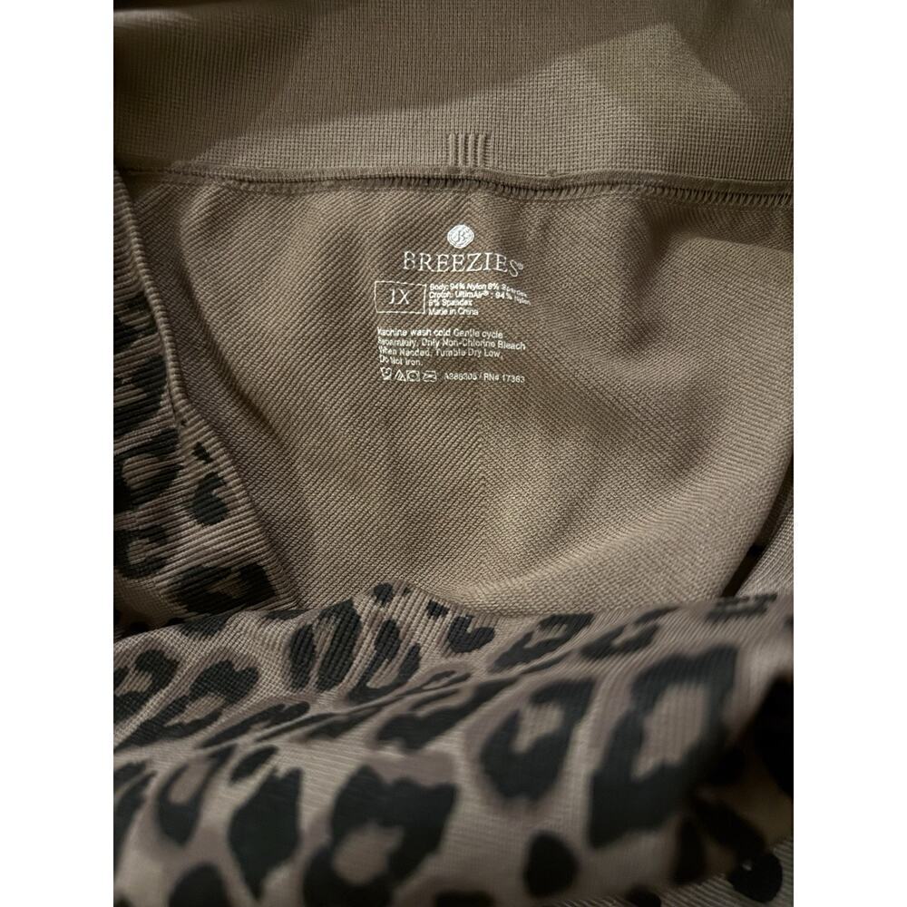 Breezies Black Seamless Tummy Smoothing Leggings XL - Picture 4 of 4